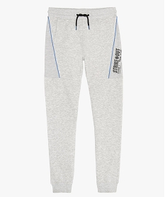 GEMO Pantalon de jogging garçon avec empiècements texturés Gris