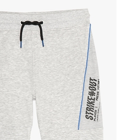 pantalon de jogging garcon avec empiecements textures grisB669101_2