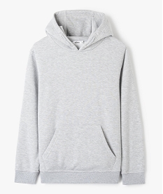 sweat molletonne a capuche garcon gris sweatsB670801_1