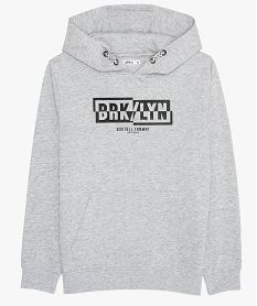 GEMO Sweat garçon à capuche avec motif urbain Multicolore