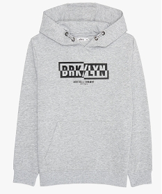 GEMO Sweat garçon à capuche avec motif urbain Gris