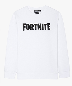 GEMO Sweat garçon avec inscription contrastante - Fortnite Blanc