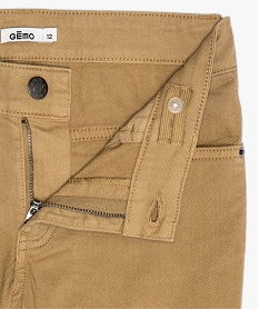 pantalon garcon style jean slim 5 poches orangeB673301_3