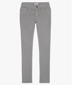 pantalon garcon style jean slim 5 poches grisB673401_1