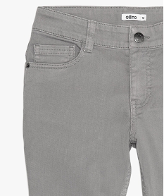 pantalon garcon style jean slim 5 poches grisB673401_2