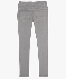 pantalon garcon style jean slim 5 poches grisB673401_4