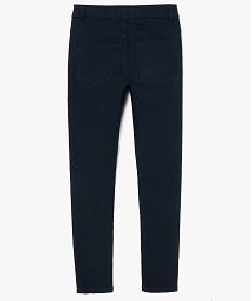 pantalon garcon coupe skinny en toile extensible bleu pantalonsB673801_4