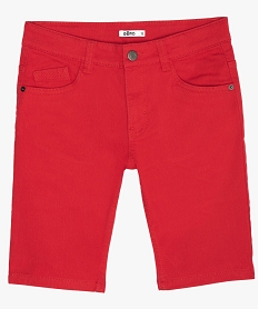 GEMO Bermuda garçon en toile unie coupe Regular 3498