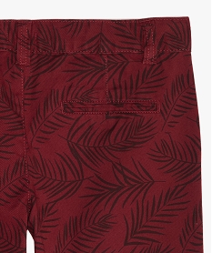 bermuda imprime coupe slim en toile de coton garcon rougeB675301_3