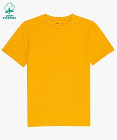 GEMO Tee-shirt à manches courtes uni garçon jaune standard
