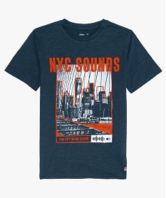 tee-shirt garcon avec motif new-york bleuB678301_2