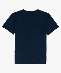 tee-shirt garcon tricolore avec inscription bleuB678401_2