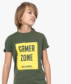 GEMO Tee-shirt garçon avec patch coloré sur l’avant Vert