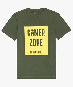 tee-shirt garcon avec patch colore sur l’avant vertB678501_2