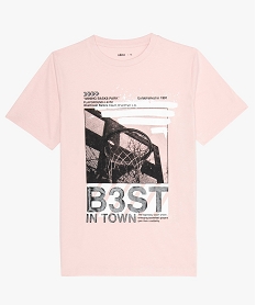 tee-shirt garcon avec motif basket roseB678901_1