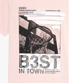 tee-shirt garcon avec motif basket roseB678901_2