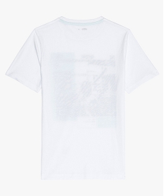 tee-shirt garcon a manches courtes avec motif baseball blancB679401_3