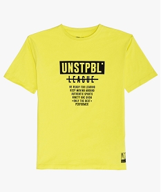 tee-shirt garcon avec inscription xxl sur l’avant jauneB681001_1