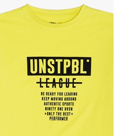 tee-shirt garcon avec inscription xxl sur l’avant jauneB681001_2