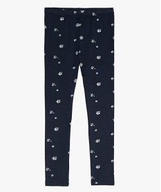 leggings fille avec motifs imprimes contenant du coton bio bleuB682501_1