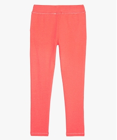 pantalon de jogging fille coupe ajustee orange pantalonsB682801_3