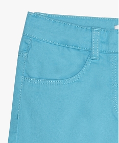 short en coton stretch avec revers fille bleu shortsB684301_2