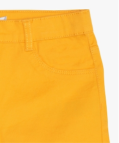 short en coton stretch avec revers fille jaune shortsB684401_2