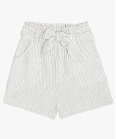 GEMO Short fille rayé ultra court taille haute Imprimé