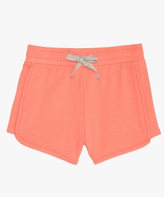 GEMO Short fille en maille extensible avec cordon pailleté Rose