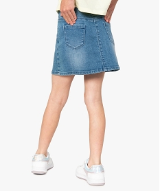 jupe fille en jean extensible bleuB689801_1