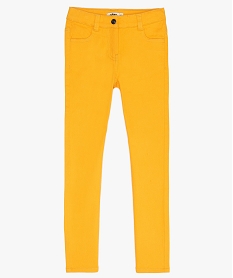 pantalon stretch coupe slim fille jaune pantalonsB690201_1