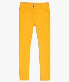 GEMO Pantalon stretch coupe Slim fille Jaune