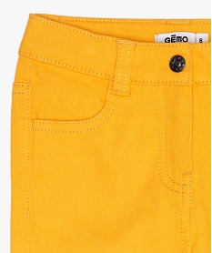 pantalon stretch coupe slim fille jaune pantalonsB690201_2