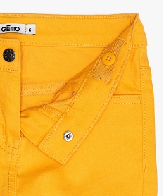 pantalon stretch coupe slim fille jauneB690201_3