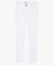 pantalon stretch coupe slim fille blanc pantalonsB690301_2