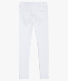 pantalon stretch coupe slim fille blanc pantalonsB690301_4
