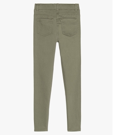 pantalon skinny uni a taille elastiquee fille vert pantalonsB690401_3