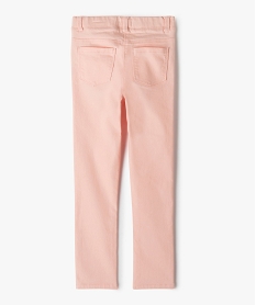 pantalon skinny uni a taille elastiquee fille rose pantalonsB690501_3