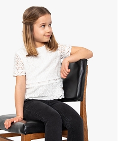 GEMO Tee-shirt fille en broderie - LuluCastagnette Beige