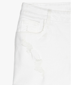short en jean avec marques d’usure blancB706601_2