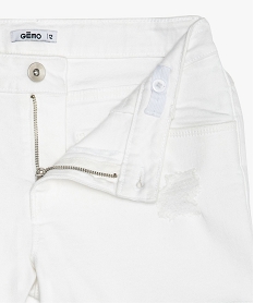 short en jean avec marques d’usure blancB706601_3