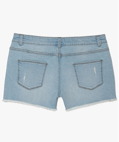 short en jean avec marques d’usure bleuB706701_3