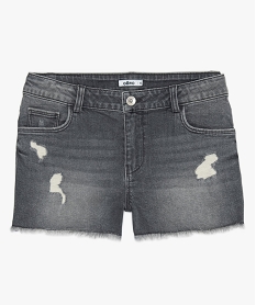 short en jean avec marques d’usure grisB706801_1