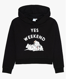GEMO Sweat fille à capuche avec motif 101 dalmatiens - Disney noir standard