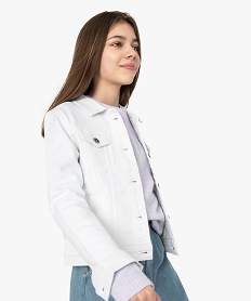 GEMO Veste en jean fille stretch Jaune