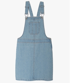 GEMO Robe salopette fille en jean Bleu