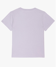 tee-shirt fille avec message imprime violet tee-shirtsB713001_3