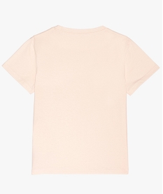 tee-shirt fille avec message imprime rose tee-shirtsB713201_3
