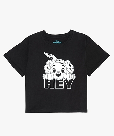 GEMO Tee-shirt fille avec motif 101 Dalmatiens - Disney noir standard