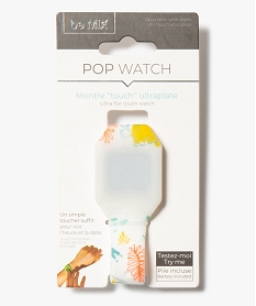GEMO Montre enfant Touch ultra-plate - Pop Watch Blanc